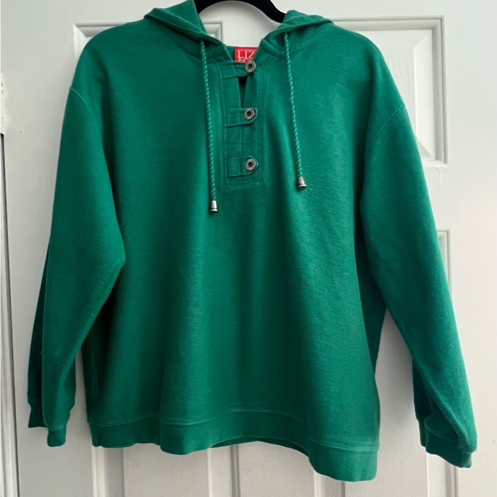 liz & co. Green Hoodie Sweatshirt